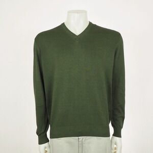 Scott Barber Vintage Spray Dye Pullover Sweater Mens Medium Green Cotton Italy